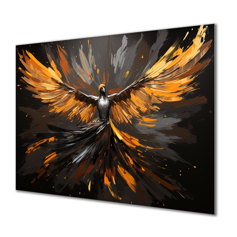 «Woman Glowing Pheonix» - art mural mode en métal MT133966, H 30 po x l 40 po x P 1,5 po