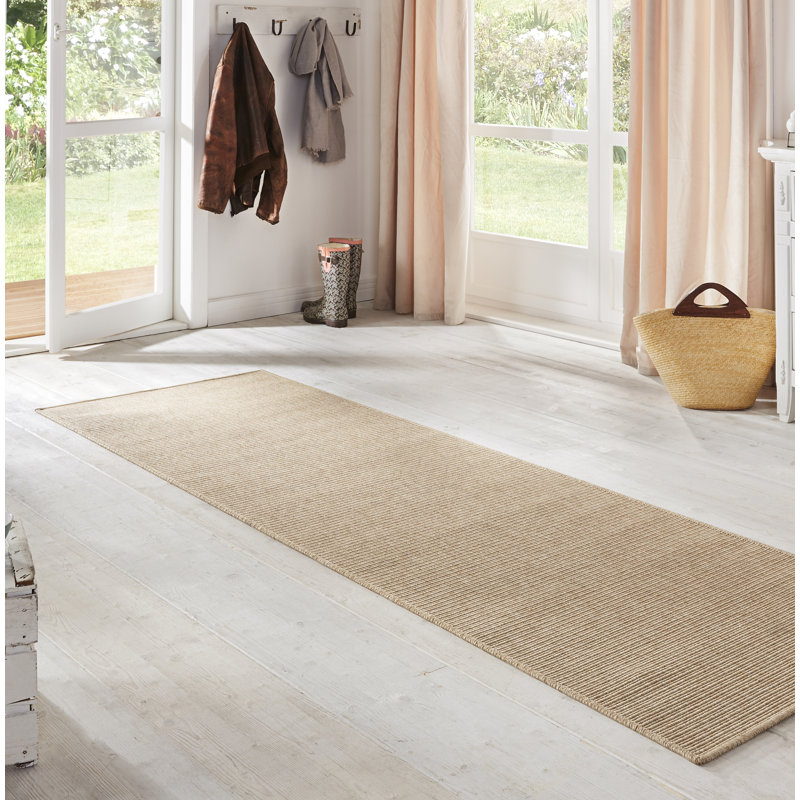 Nature Flatweave Natural Beige Rug, Runner 80 x 250cm