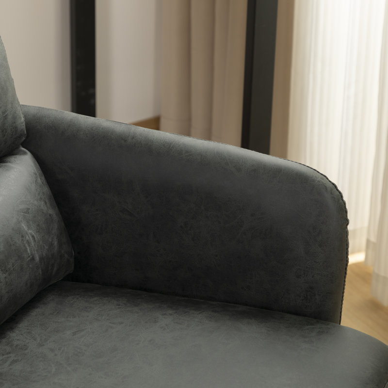Kopko Swivel Faux Leather Task Chair, Black