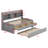Twin Captain's Bed With Trundle And Three Storage Drawers, Wooden Twin Size Daybed Frame With Built-In Bookshelves-822943400