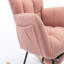Chaise berçante en tissu avec repose-pieds Teddy-2015712031