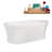 65" Streamline Soaking Freestanding Tub and Tray With Internal Drain-101697614
