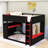 Full Size Loft Bed With Charging Station, Height-Adjustable Desk, RGB Light Strip And Drawers-2030120875