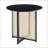 Black Solid Wood Round Table