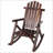 Durable Fir Log Rocking Chair For Patio And Garden, Ergonomic Design With Smooth Finish For Outdoor Relaxation-1426543094