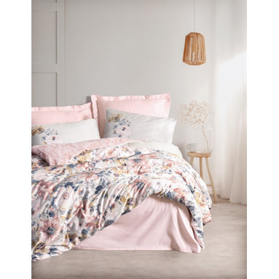 100% COTTON SATIN Duvet Cover: 260 X 220 Cm Pillowcase: 50 X 80 Cm (2 Pieces) Reactive Printing No Pattern Duvet Cover Set with Pillowcases