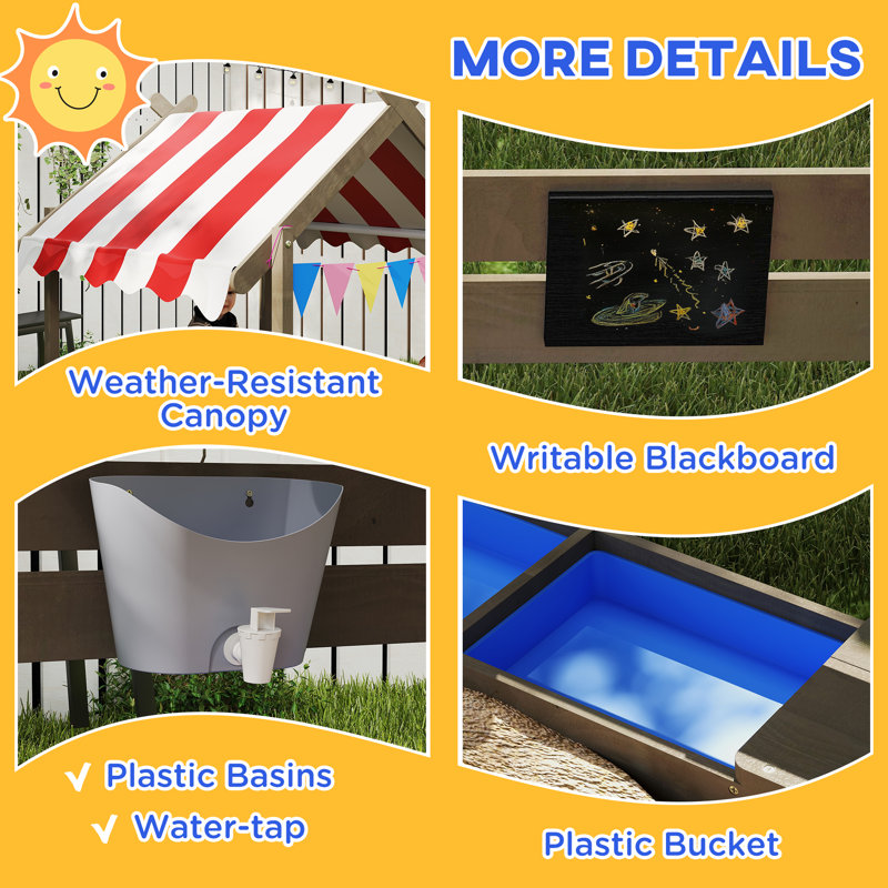 Freeport Park 124cm x 146cm Square Sandbox with Cover