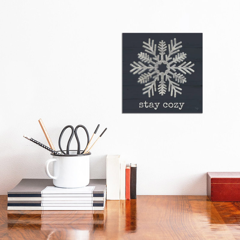 Stay Cozy Snowflake - Wall Art Print - Wrapped Canvas