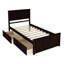 Lit plateforme simple avec rangement Yaqi