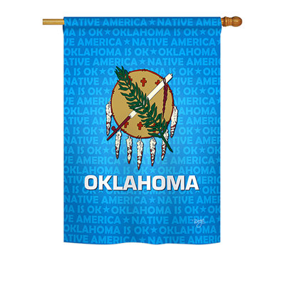 Drapeau maison en polyester 2 côtés olklahoma