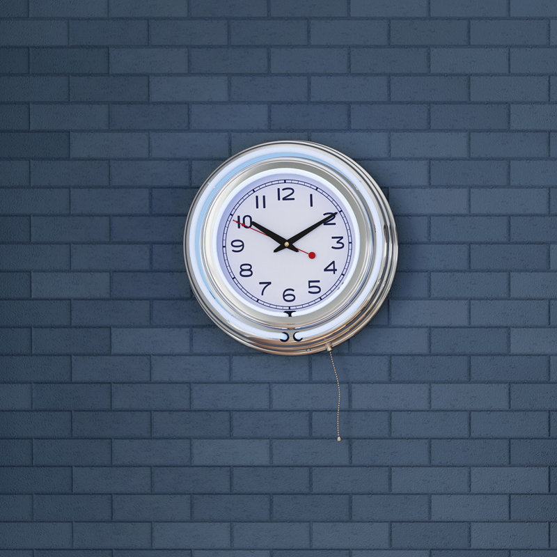 Horloge murale 14 po Atalee, Blanc