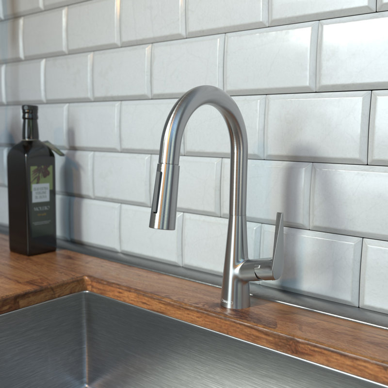 Talis S Prep Kitchen Faucet with 2-Spray Pull-Down Spout, 1.75 GPM, Steel Optic