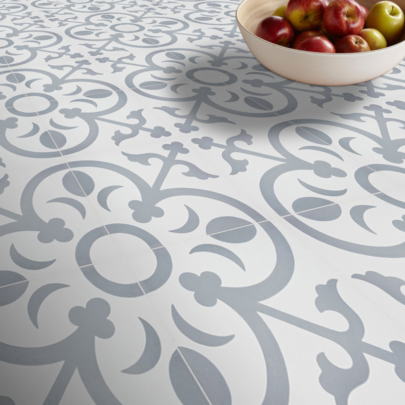 Nador 8 in. x 8 in. Tile, White/Gray