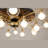  48" Chandelier Ceiling Fans with Lights and Remote, Black and Gold Retractable Invisible Blades Ceiling Fan, 12-Light Mid-Century Modern Sputnik Fandeliers with Double Glass Lampshade, Timing-973235792