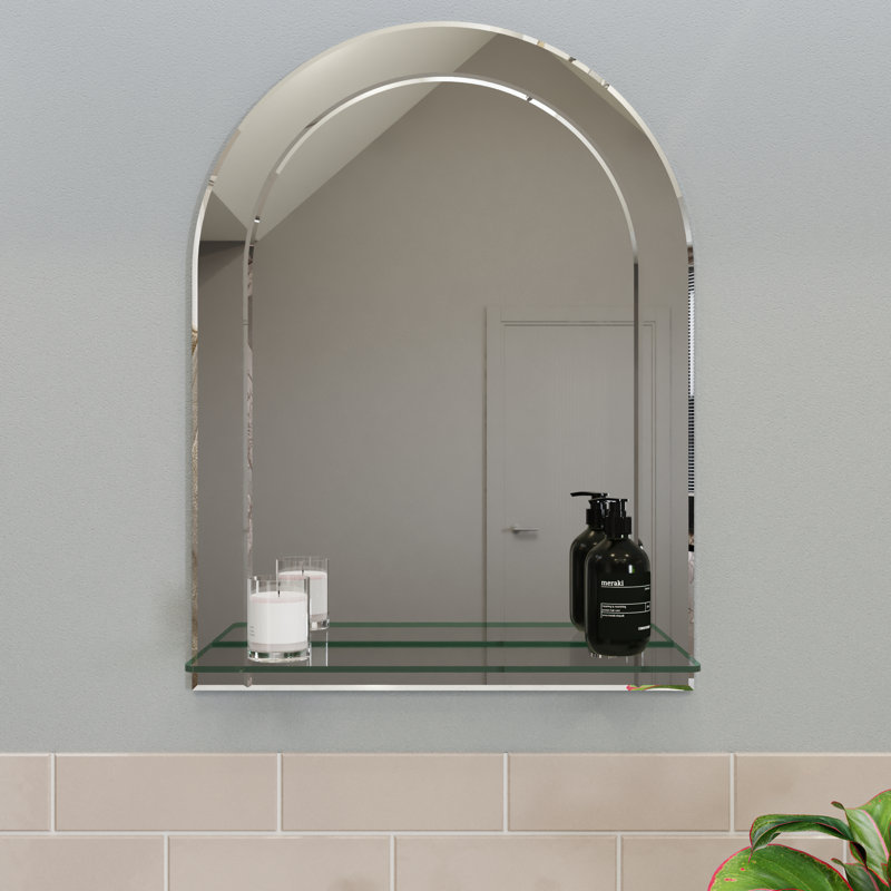 Garbani Arch Wall Mirror with Shelves