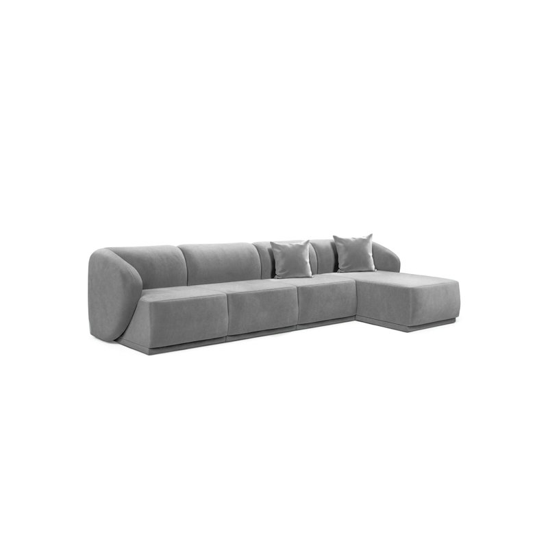 4 Seater Velvet Sofa & Chaise