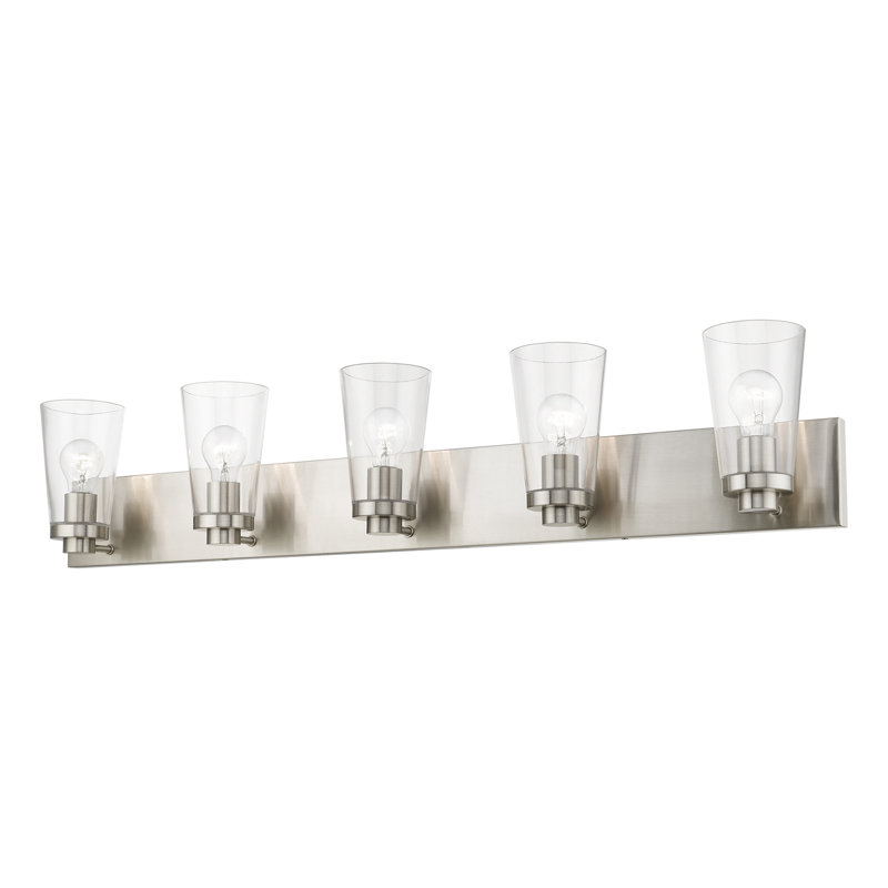 Yazlyn 5 - Light Dimmable Bath Bar, Brushed Nickel