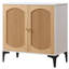 Buffet de rangement 62 "avec portes et tablettes, chêne blanc et naturel, 2 pièces