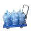 Chariot-poussoir pliable 35 po x 23 po en acier bleu doux et nylon d'une capacité de 660 lb