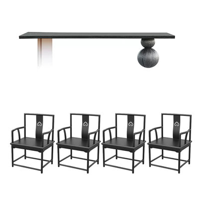 Solid wood ash dining table set