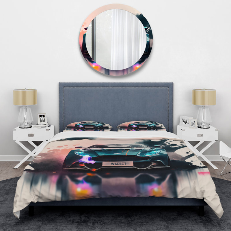 Ensemble de housse de couette en microfibre / polyester «Unleashing The Speed Of Cars I Bedding»