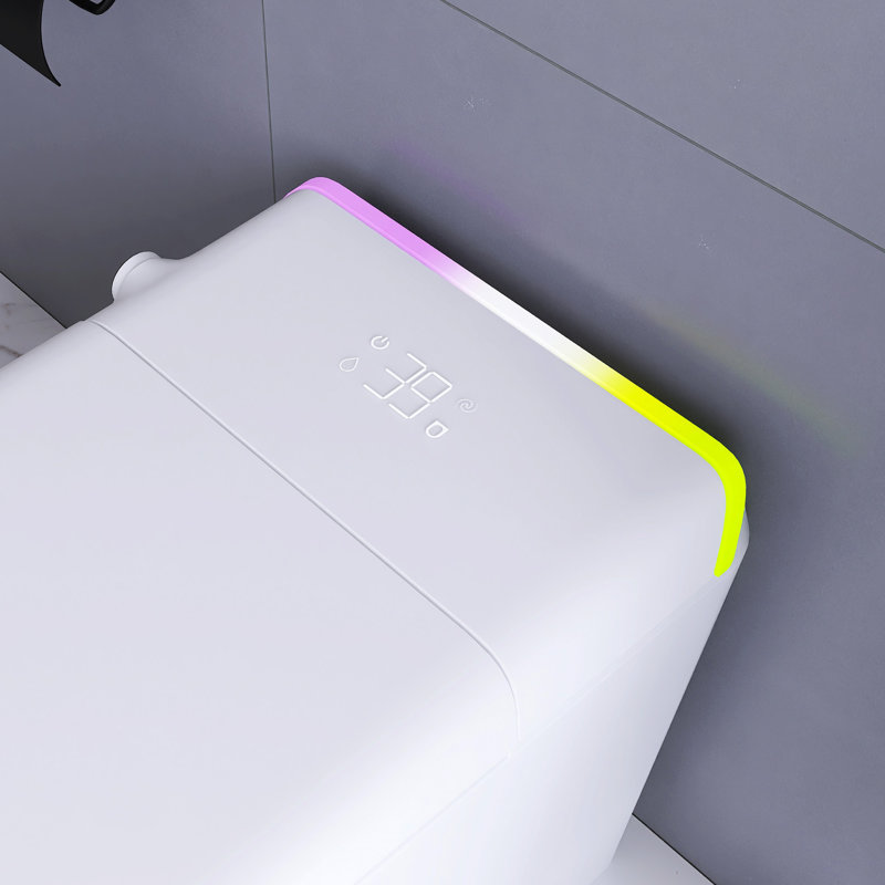 Toilette blanche intelligente avec éclairage lumineux
