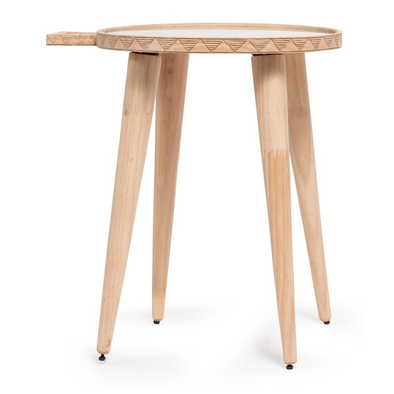 Ethiopian Coffee Tray Table, 21.5" H x 16.5" W x 16.5" D