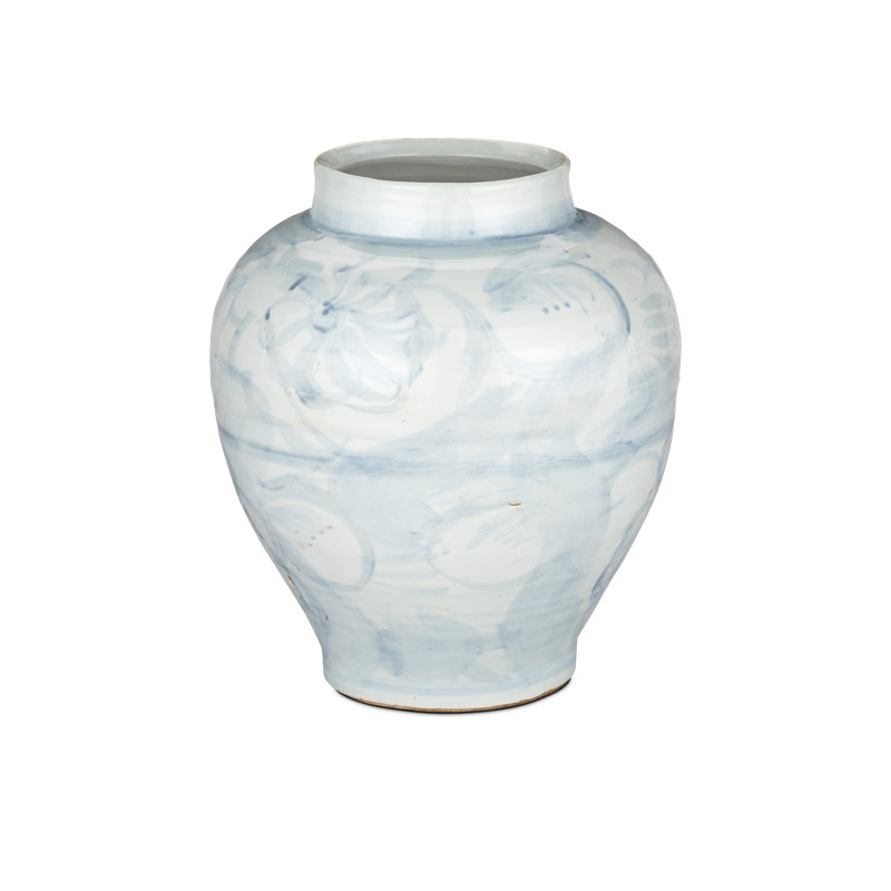 Ming-Style Countryside Large Preserve Pot, 10.25" H x 9" W x 9" D