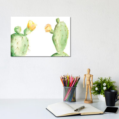 Spiny Desert Plants I 1 Piece Wrapped Canvas Painting