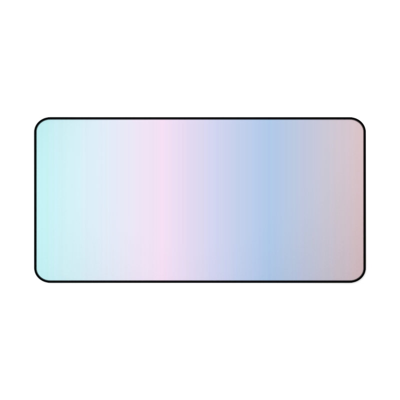 Desk Mat, 14.4x12.1, Aqua Pink Blue Ombre