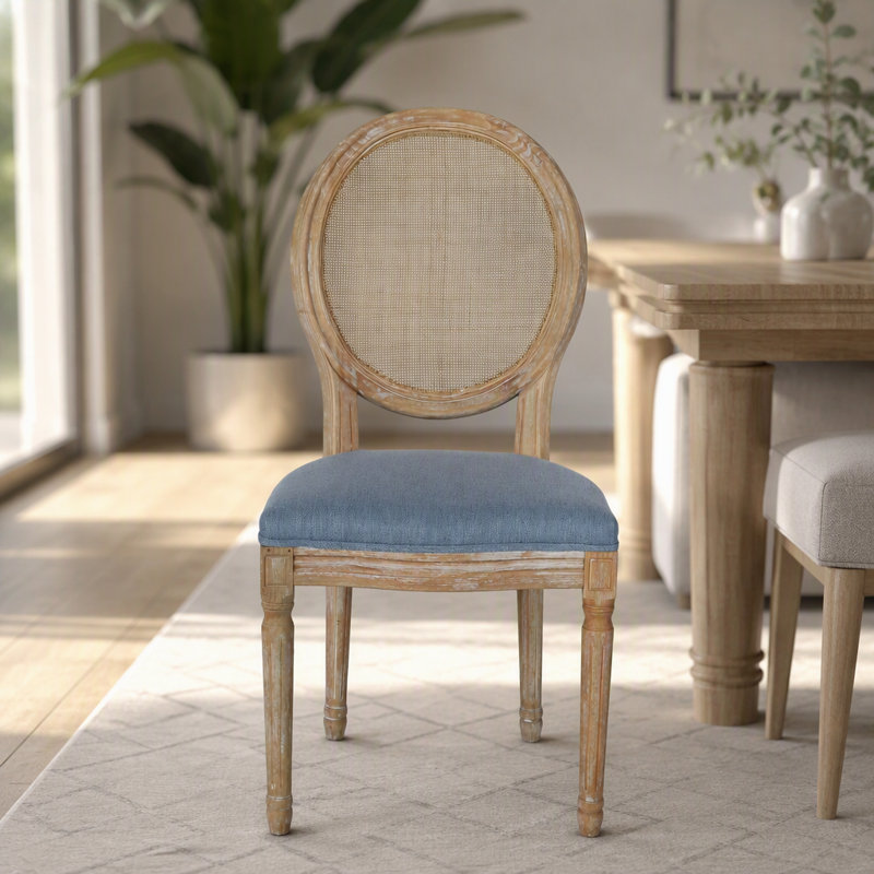 Chaise de salle à manger, Bleu clair, Bleu clair