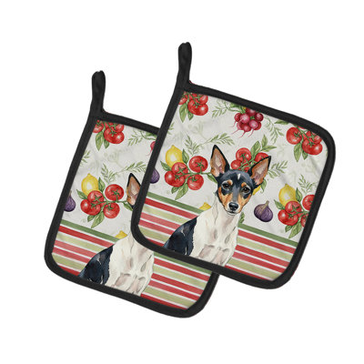 Paire de porte-casseroles Toy Fox Terrier