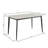 Dining Table Table 55" Rectangular White Kitchen Table With Porcelain Table Top And Metal Legs (Only Tables, No Chairs)