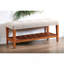 Banc en tissu et finition chêne Charla-763406880