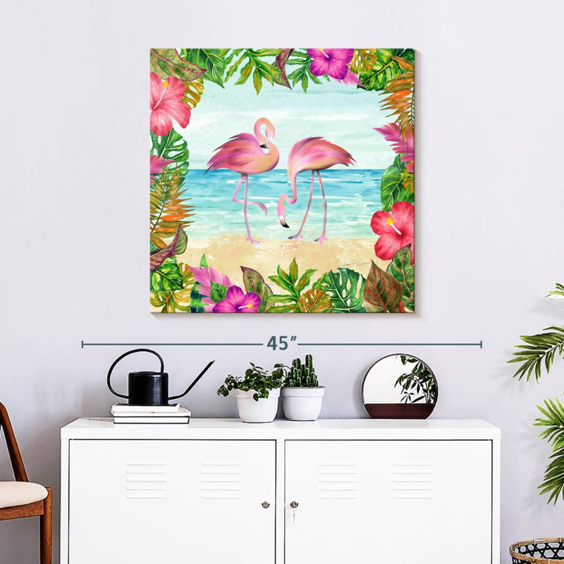 Brampt Summertime Flamingos, 30" H x 30" W