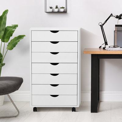 Ayani 18.8"W 7-Drawer Mobile Makeup Storage File Cabinet