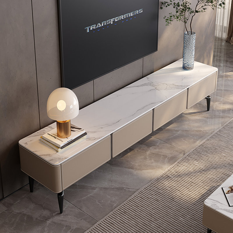 Meuble télé de luxe moderne et minimaliste, H 18,50 po x L 78,74 po x l 15,75 po