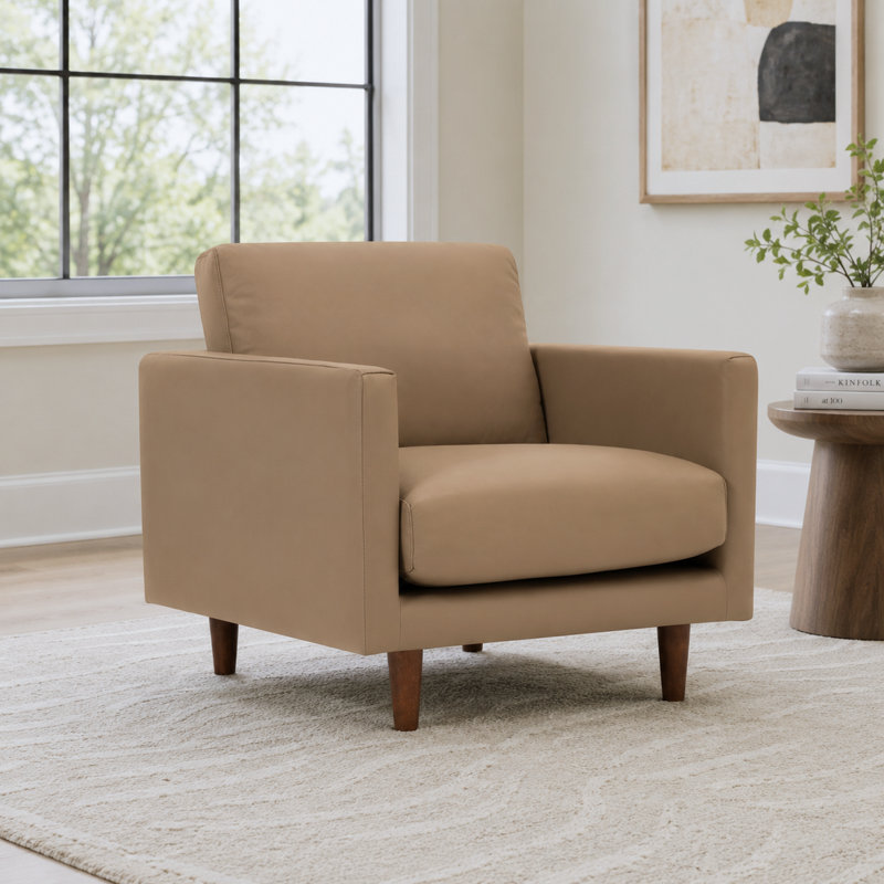 Anabel 28" Wide Genuine Leather Armchair