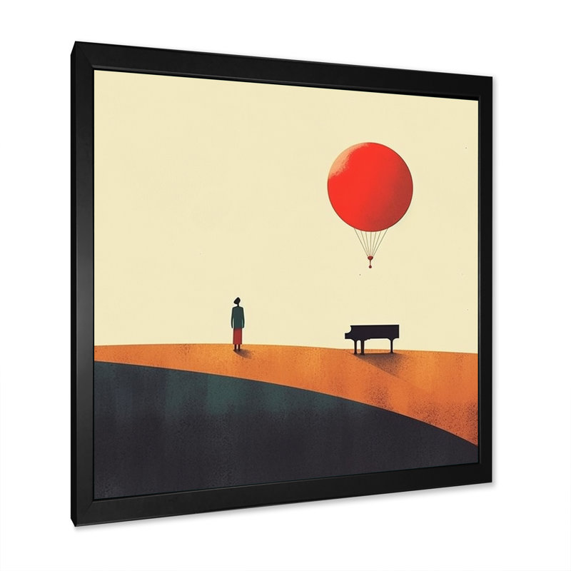 Minimalisme solidaire paysage VII, Cadre photo noir, H 30 po x l 30 po x P 1 po
