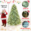 Arbre de Noël teinté avec embouts PE + PVC et lumières DEL blanc chaud-268681601