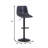 Maximilian Modern Adjustable Swivel Bar Stool – PU Leather Seat with Footrest & Iron Base – 360° Rotation, Counter & Bar Height Chair for Kitchen Island, Home Bar, Pub, Dining Room-306060265-320623918