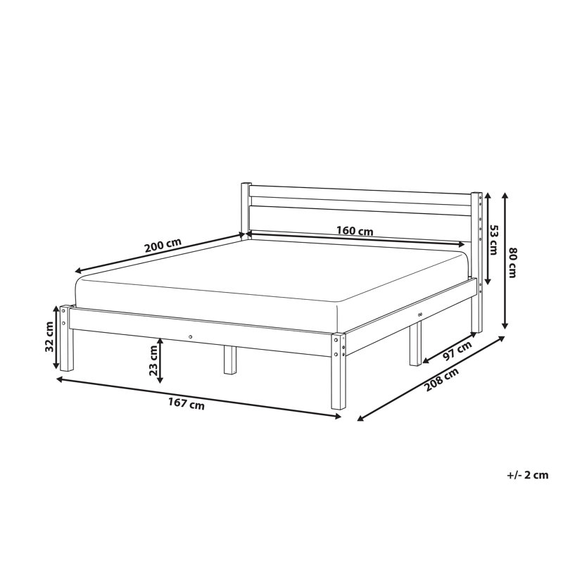 Rosina Solid Wood Bed, Super King (6')