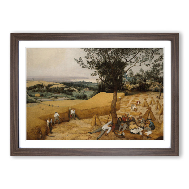 The Harvesters by Pieter Bruegel the Elder - Framed Print, 48cm H x 65cm W x 2cm D, Walnut