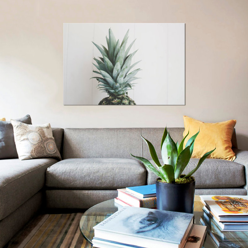 « ananas top ii », reproduction de photo sur toile, H 12 po x l 18 po x P 1,5 po, Toile tendue, Pas de tapis
