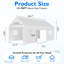 Abri d'auto robuste l 12 pi x P 20 pi, garage portatif pour ramassage, blanc-97179237-97179238