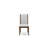 3 Piece Kitchen Table & Chairs Set consists of a Rectangular Dining Room Table and 2 upholstered Parsons chairs, Antique Walnut-1871385197