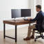 Bureau de direction 55 po, bureau à domicile en bois-1038010352