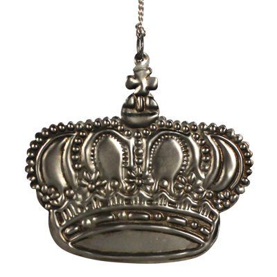 Crown Ornament, Antique Silver
