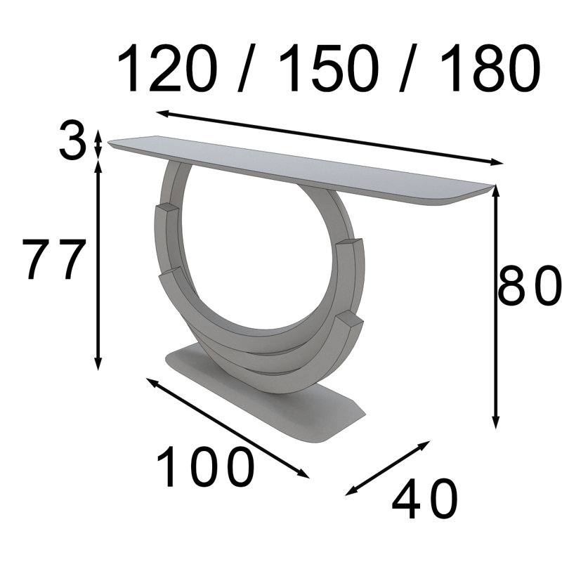 Imperium Console R24-100, 32" H x 70" W x 20" D
