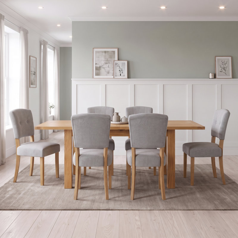 Dover Extendable Oak Rectangular Dining Table, H78 x L198 x W90cm